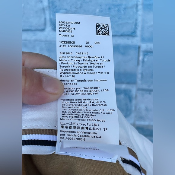 HUGO BOSS Stretch Twill Pants Regular Fit Signature Stripe size 4 - Picture 12 of 16